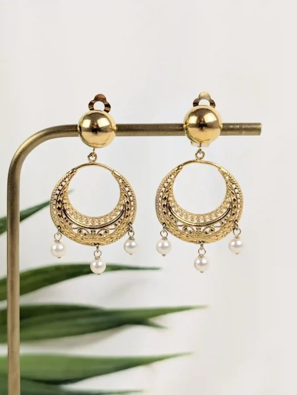 Boucles d'oreilles indiennes à clips - Jaipur