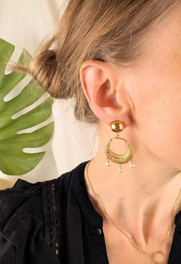 Boucles d'oreilles indiennes à clips - Jaipur – Image 4