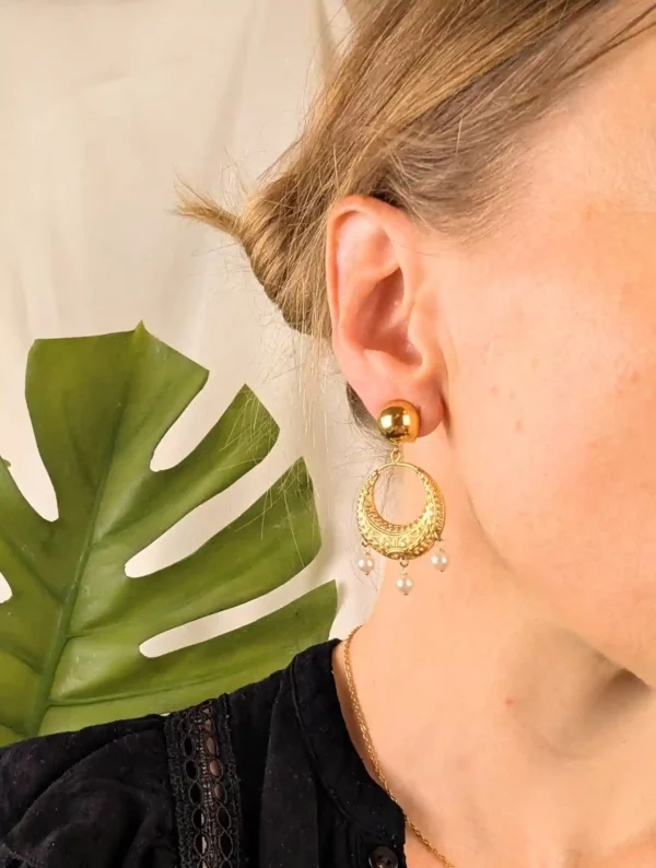 Boucles d'oreilles indiennes à clips - Jaipur – Image 2