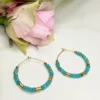 Boucles d'oreilles turquoises - Porquerolles