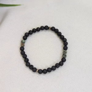 Bracelet mixte en pierres de lave - Djibouti
