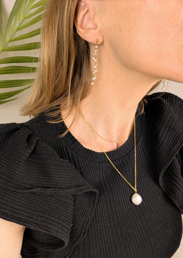 Boucles d'oreilles à perles d'eau douce - Fidji – Image 4