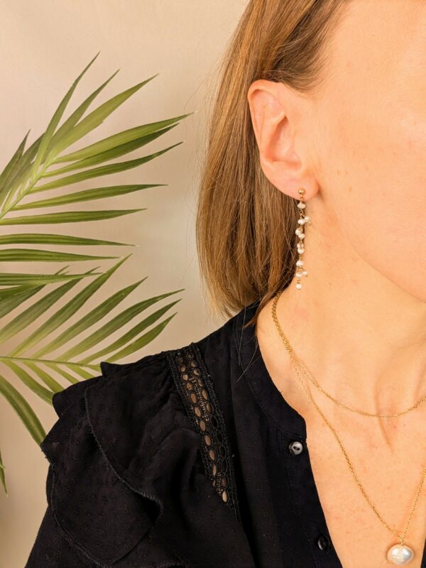 Boucles d'oreilles à perles d'eau douce - Fidji – Image 5
