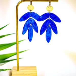 Boucles d'oreilles XXL à feuilles - Eglantine