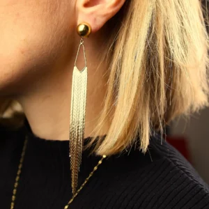 Boucles d'oreilles longues à clips - Niagara
