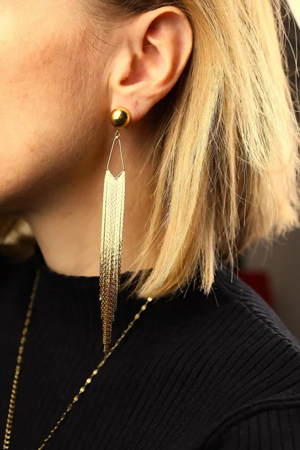 Boucles d'oreilles longues à clips – Niassa