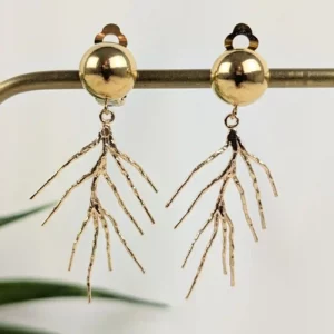 Boucles d'oreilles corail à clips - Papeete
