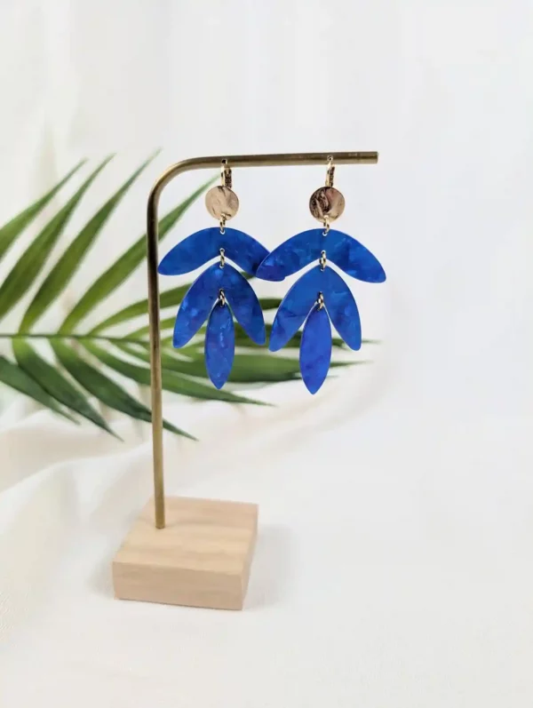 Boucles d'oreilles XXL à feuilles - Eglantine – Image 9