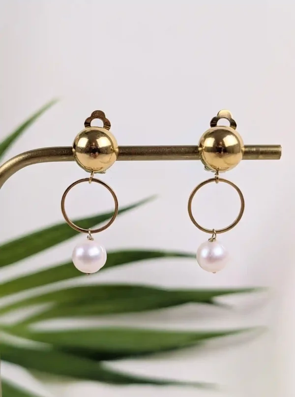 Boucle d'oreille graphique à clips - Groenland