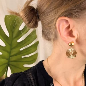Boucles d'oreilles solaires à clips - Aix en Provence