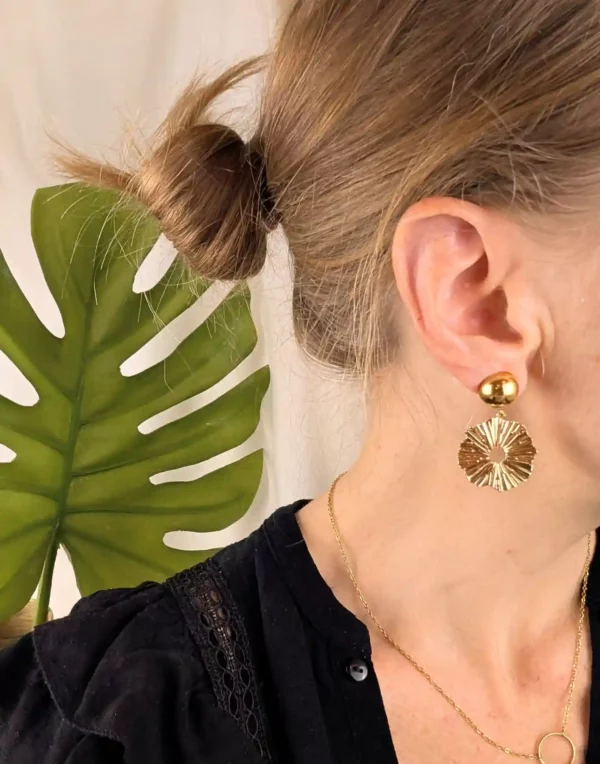 Boucles d'oreilles solaires à clips - Aix en Provence