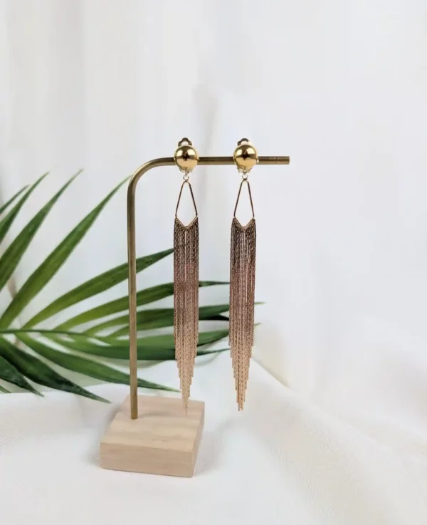 Boucles d'oreilles longues à clips – Niassa – Image 2