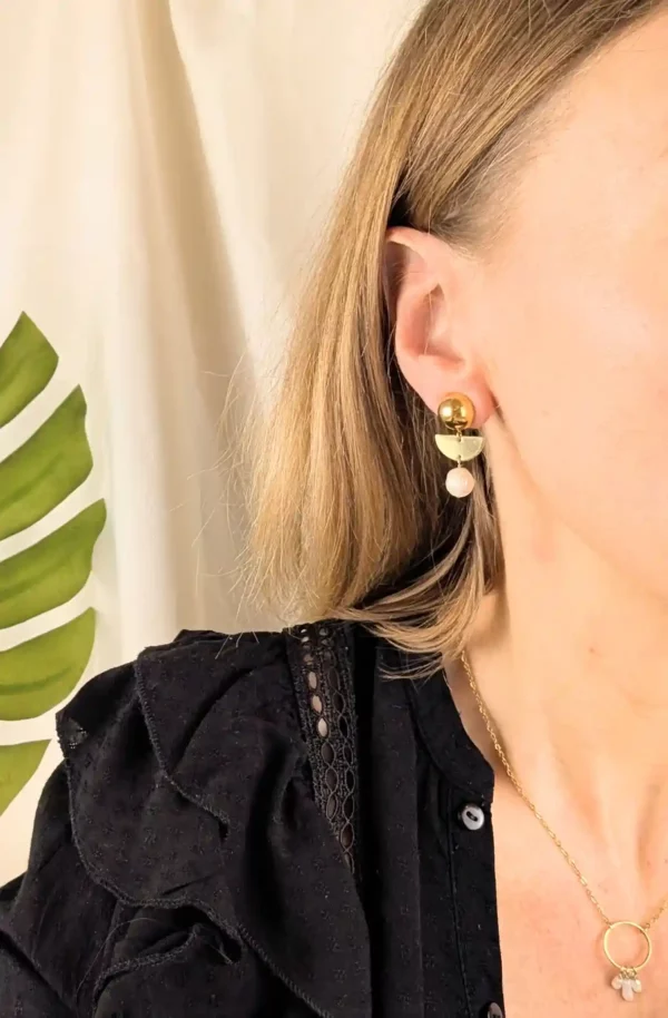 Boucles d'oreilles de style amérindiennes à clips - Montréal – Image 4