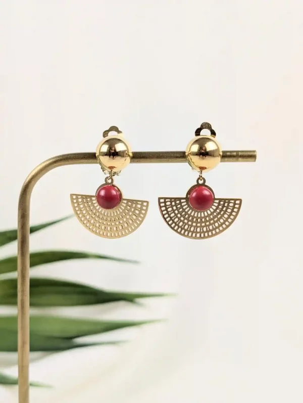 Boucles d'oreilles à clips de style précolombiennes -  Bogota