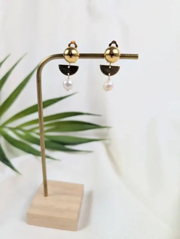 Boucles d'oreilles de style amérindiennes à clips - Montréal – Image 3