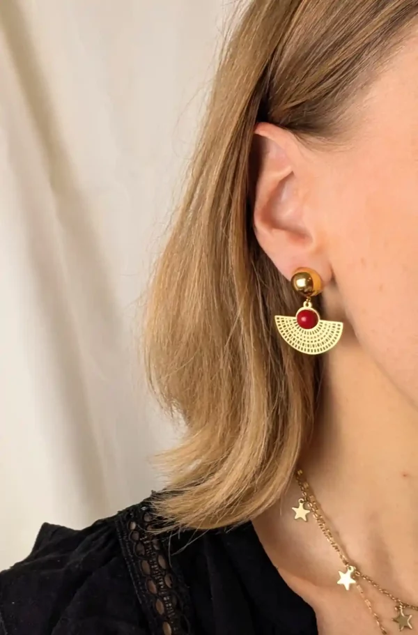 Boucles d'oreilles à clips de style précolombiennes -  Bogota – Image 3