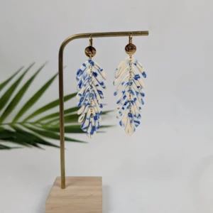 Boucles d'oreilles à feuilles de couleur - Maria