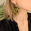 Boucles d'oreilles XXL à feuilles - Eglantine – Image 4