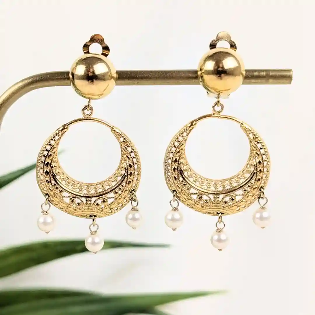 Boucle oreille fantaisie à clips hirondelles
