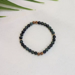 Bracelet mixte en pierres en Jaspe d'Afrique mat - Assouan