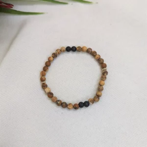 Bracelet mixte en pierres de Jaspe paysagé - Khartoum